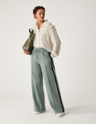 petite wide leg trousers m&s