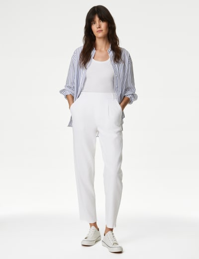 Marks and spencer womens linen trousers top