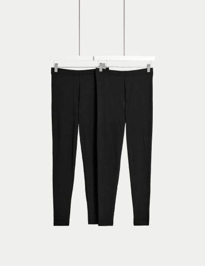 2pk Cotton Rich Flared Leggings (6-16 Yrs), M&S Collection