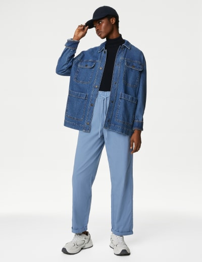 Marks and spencer on sale oversized denim jacket