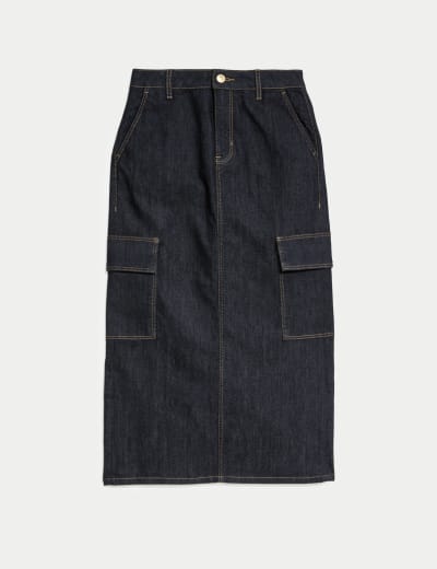 Black midi skirt m&s top