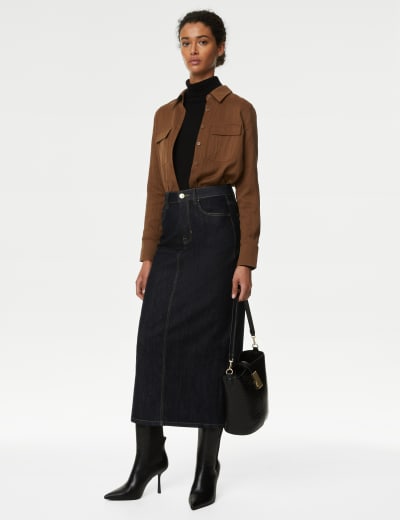 Velvet outlet skirt m&s