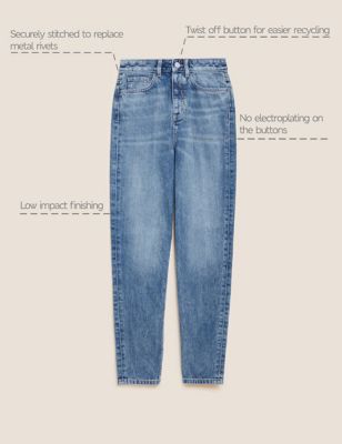 Mom High Waisted Jeans With Recycled Cotton