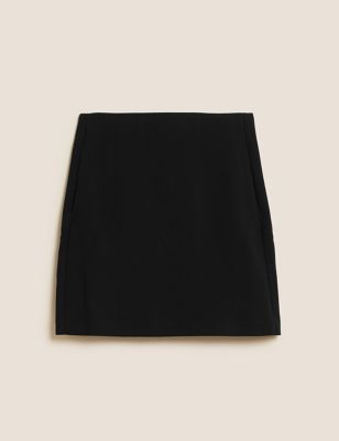 Crepe Mini A-Line Skirt