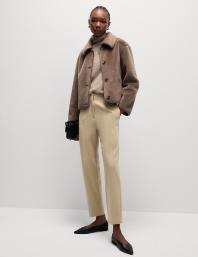 Beige ankle grazers outlet