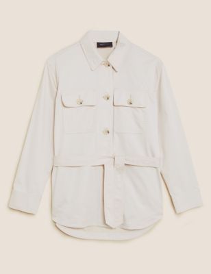 Cotton Rich Belted Utility Jacket