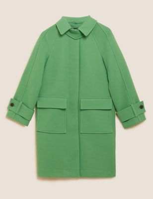 Relaxed Collared Longline Car Coat