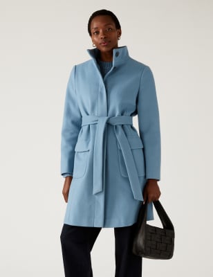 navy blue long jacket womens