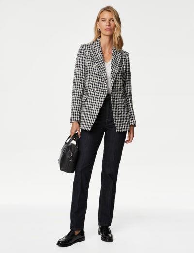Tweed Dogtooth Double Breasted Blazer 15 of 32