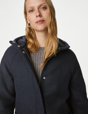 ladies fleece duffle coat