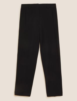 Darted Relaxed Straight Leg Trousers
