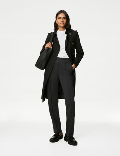 Straight Leg Trousers with Stretch, M&S Collection