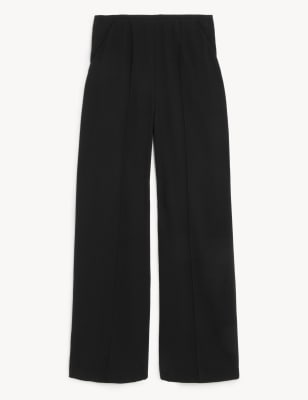 black wide leg trousers womens