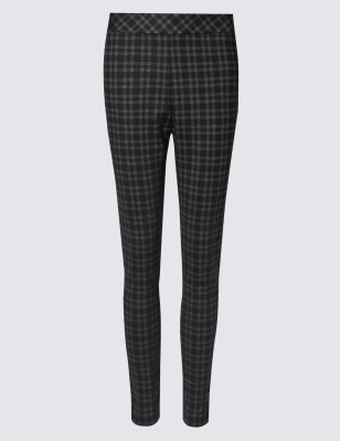 

Skinny Leg Checked Trousers