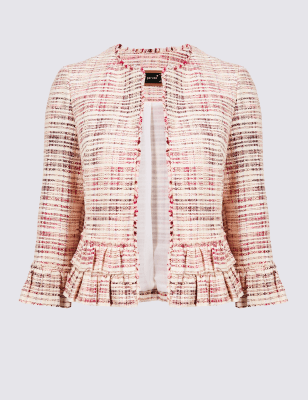 Блейзер текстурированный с отделкой рюшем