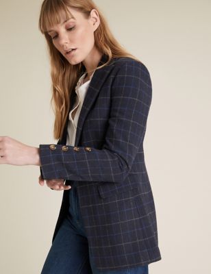 ladies short checked jackets
