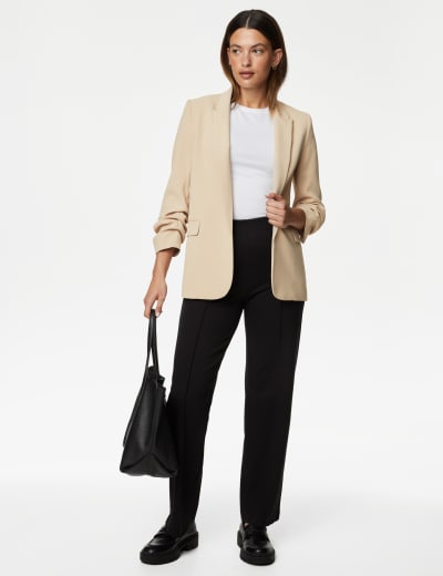 Beige womens blazer sale