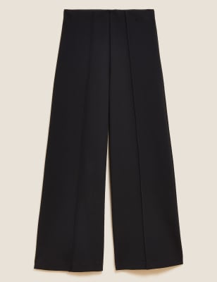 m&s wide leg elasticated waist trousers
