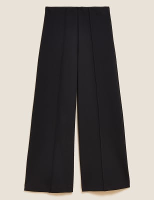 m&s wide leg jersey trousers