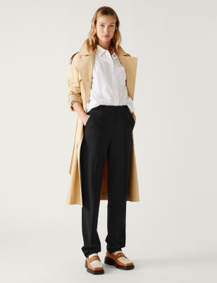 pull on straight leg trousers