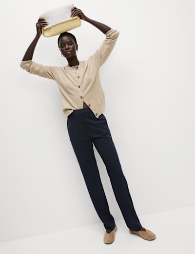 Black ankle grazer trousers marks and spencer online