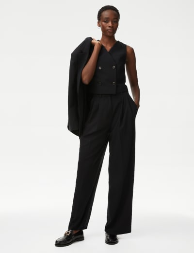 Marks and spencer hotsell wide leg cropped trousers