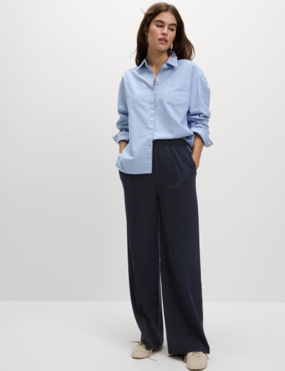Ladies navy trousers size 22 discount