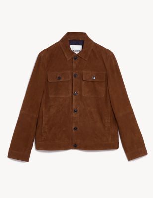 Suede Leather Harrington Jacket