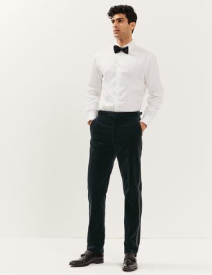Tailored Fit Italian Cotton Velvet Trousers