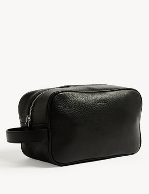 Premium Leather Textured Washbag