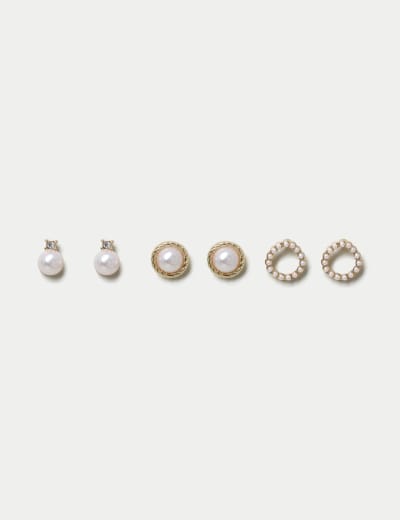 M&s on sale pearl earrings