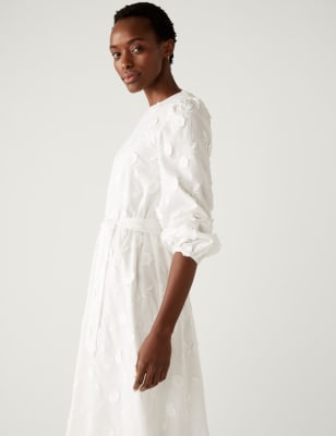 Pure Cotton Floral Maxi Tea Dress