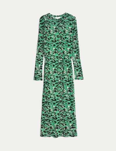 Animal print midi dress marks and spencer discount