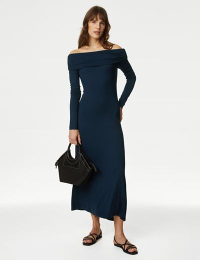 Spanx Straight Fit Rib Dress Dark Storm – The Blue Collection