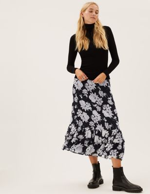 Floral Tiered Midaxi Skirt