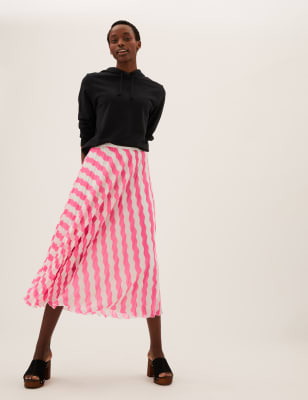 m and s pink skirt