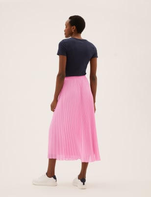 m and s pink skirt