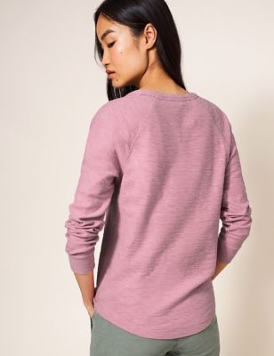 New White Stuff Ladies Pink Scoop Neck Casual ROSEY Jumper 8-16 RRP £49.95 