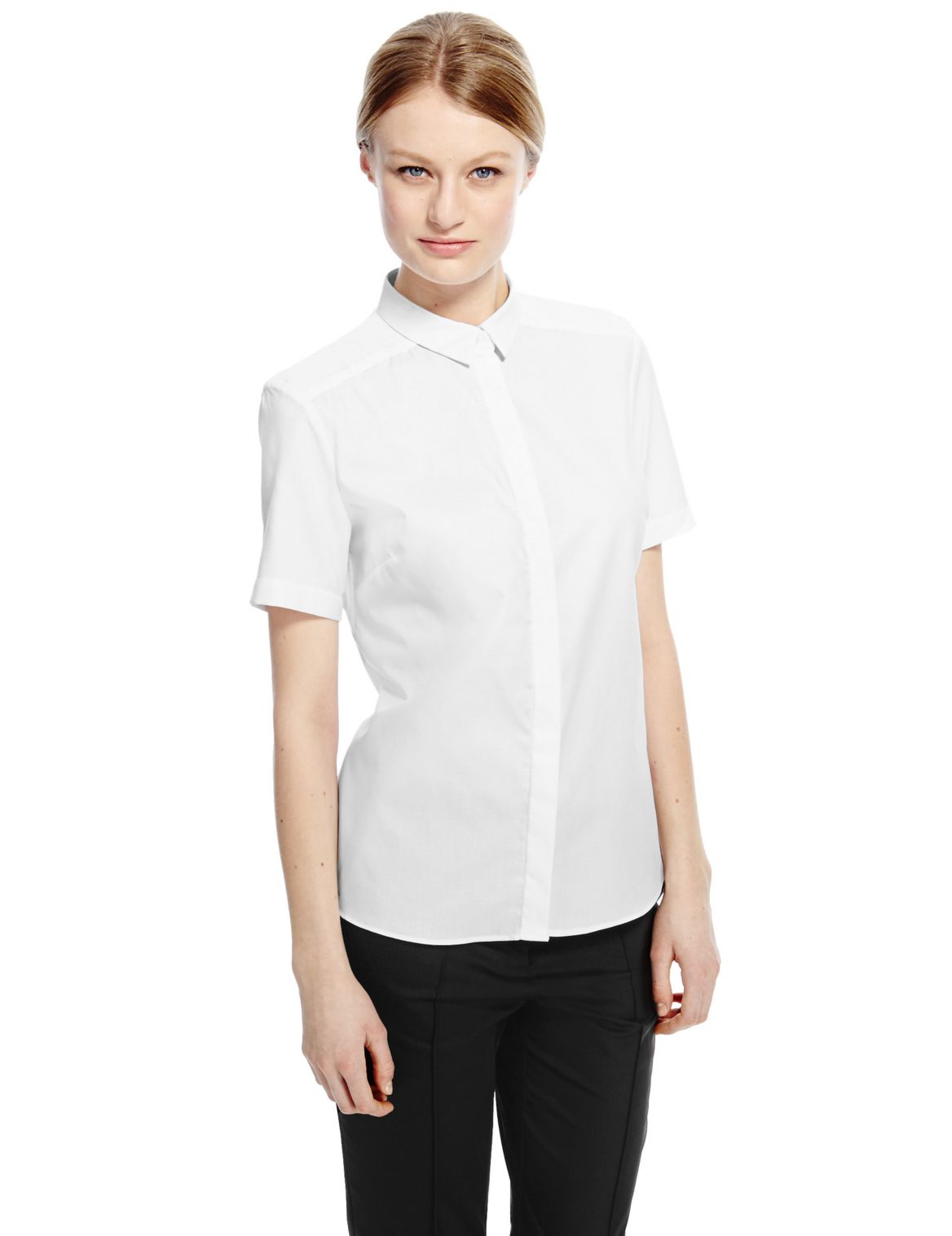 No Peepâ ¢ Pure Cotton Short Sleeve Shirt White | Edgemix