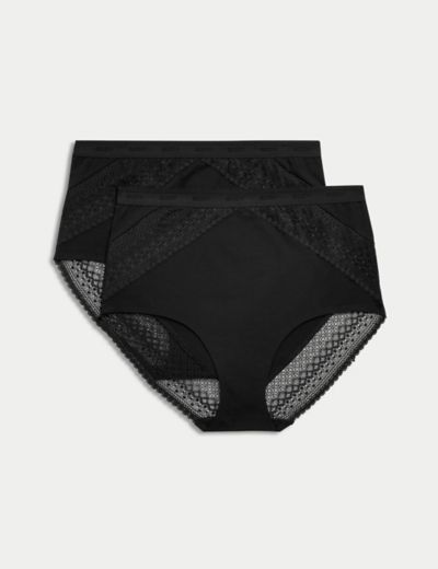 2-pack Invisible Light Shape Thong Briefs - Black - Ladies