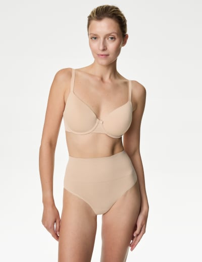 Ex M&S Light Control No VPL Lace Front Shapewear Knickers. 5 Colours. Sizes  8-22