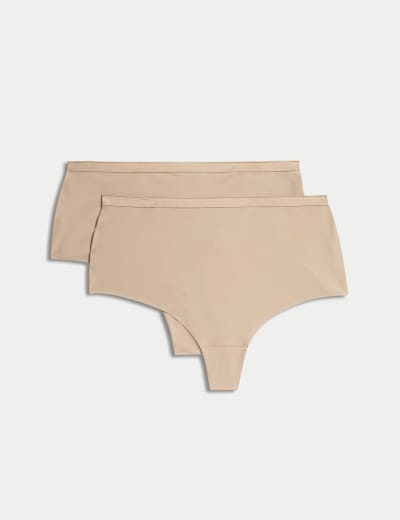 2 Pack Light Control Santoni Seamfree High Leg Knickers Marks