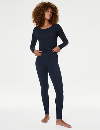 Ladies Thermal Seamless Super Soft Brushed Leggings Fleece Winter