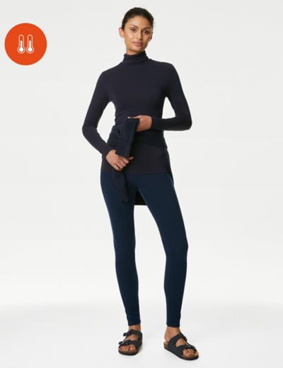 MARKS & SPENCER Womens Black Thermal Leggings New M&S Soft Warm Winter  Tight £7.99 - PicClick UK