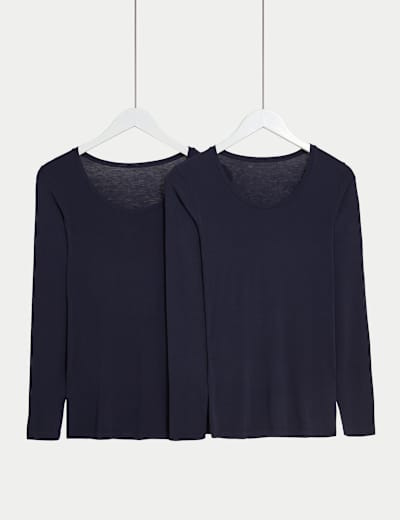 Marks and Spencer Women's Heat Gen Polo Neck Top, Charcoal, 8 at   Women's Clothing store