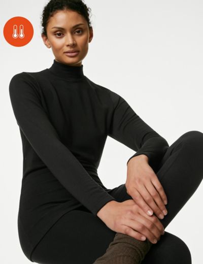 Buy Marks & Spencer Women Black Solid Thermal Leggings - Thermal Bottoms  for Women 12334480