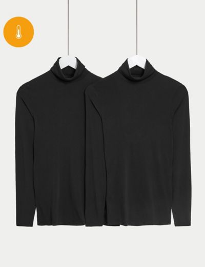 EX M&S Womens Thermal Top Ladies Heatgen T Shirt Long Sleeve Vest Size 6-28