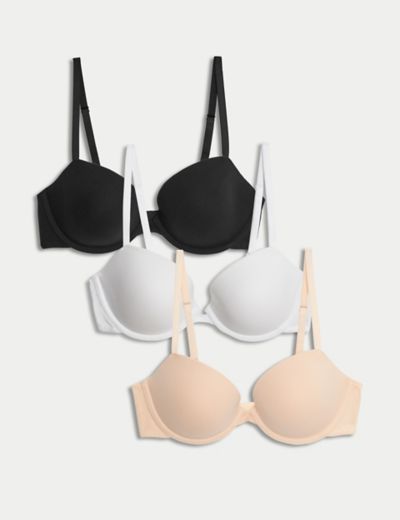 3 pack M&S Marks & Spencer Underwired Moulded Cup Bra Size 32C 32D 34B 34D  36C