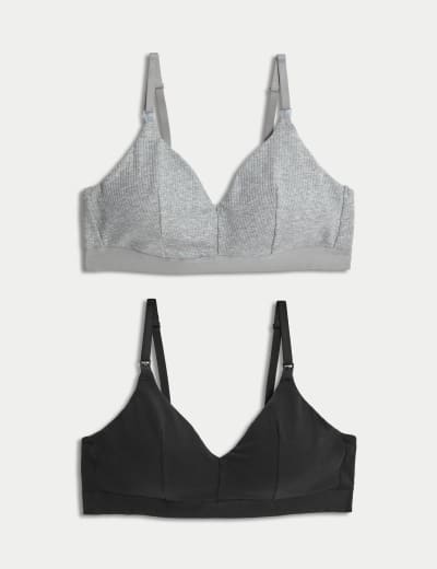 Buy Inner Sense Grey Non Wired Non Padded Nursing Bra (Pack Of 2