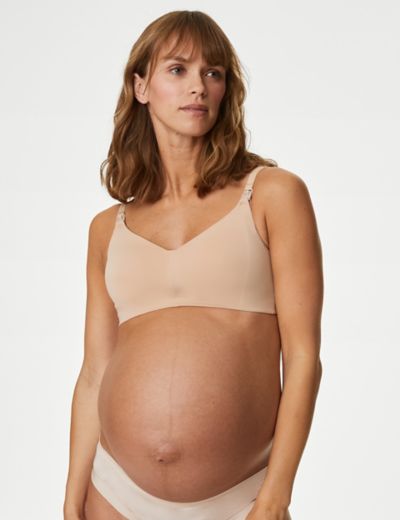 Buy College Girl Beige Solid Non Wired Non Padded Maternity Bra MomCare -  Bra for Women 7237244